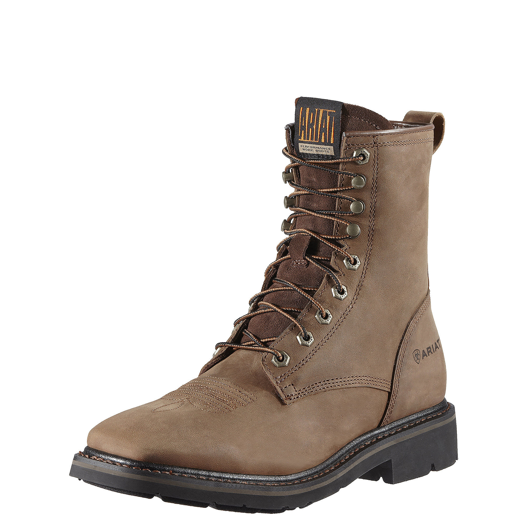 ariat square toe lace up work boots