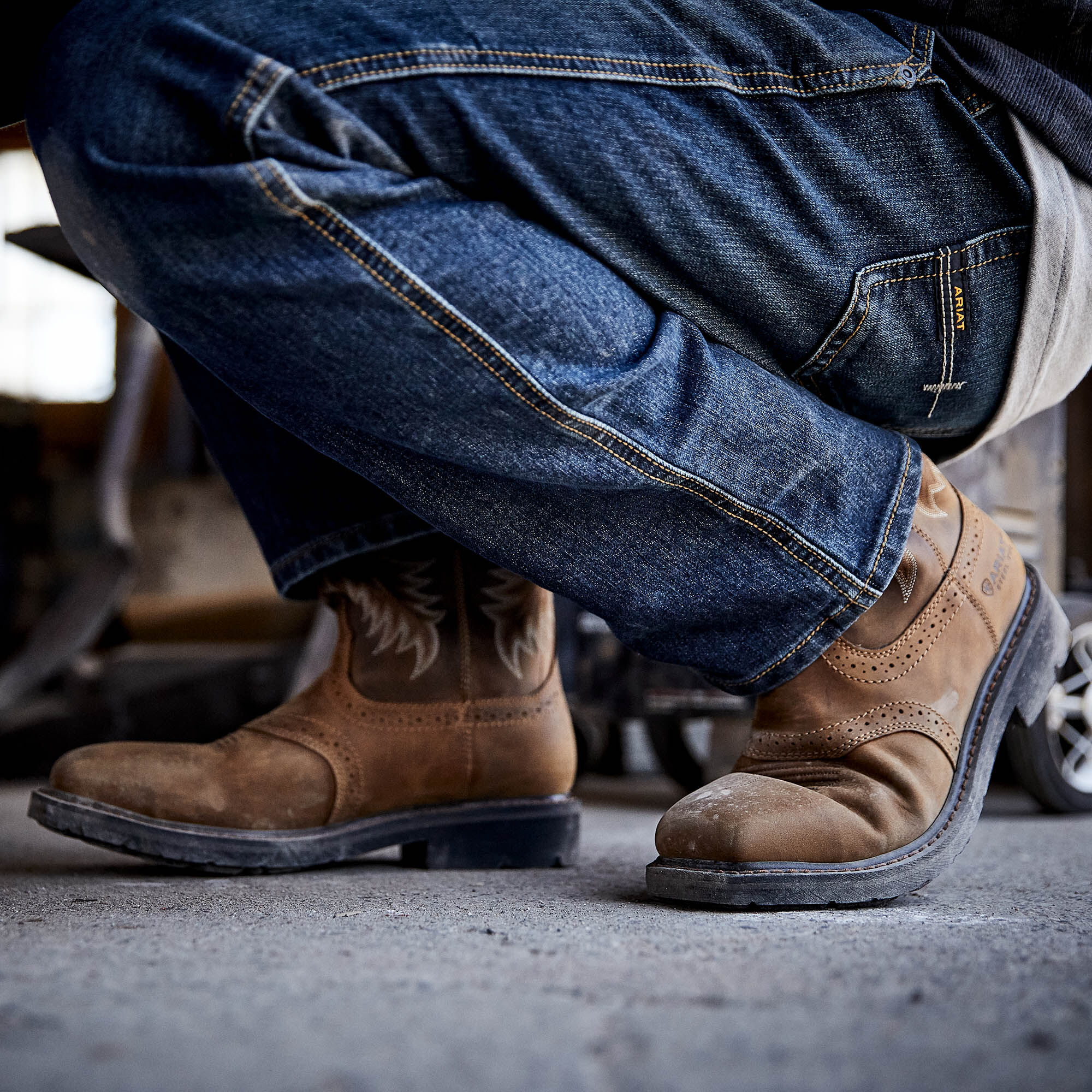 Sierra Wide Square Toe Steel Toe Work Boot | Ariat