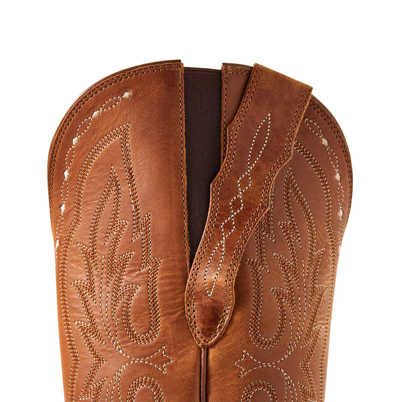 heritage elastic wide calf western boot