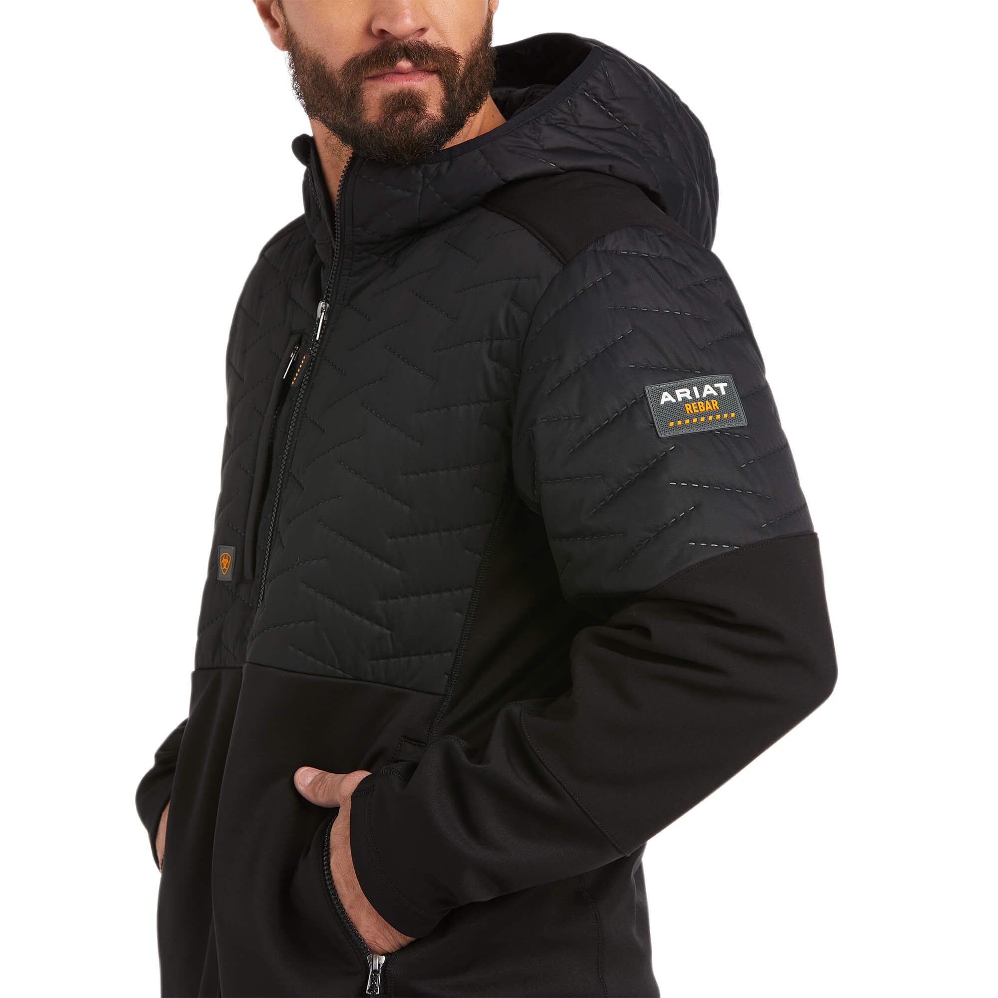 Men's Rebar Cloud 9 Insulated Jacket in Black, Size: Large_Tall by Ariat