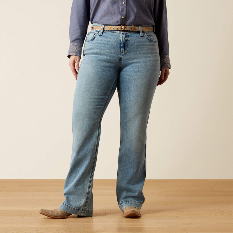Mid Rise Saige Slim Trouser Jeans Front Plus