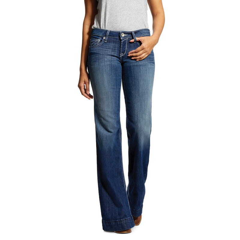 Trouser Mid Rise Stretch Sunset Wide Leg Jean