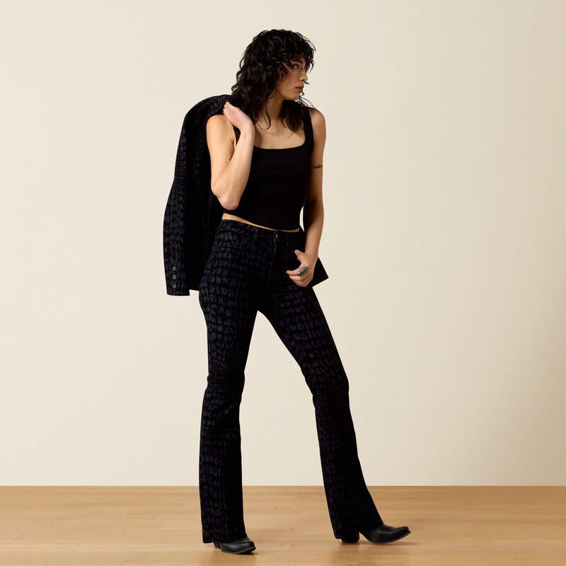 High Rise Midnight Luxe Slim Trouser Jeans 04