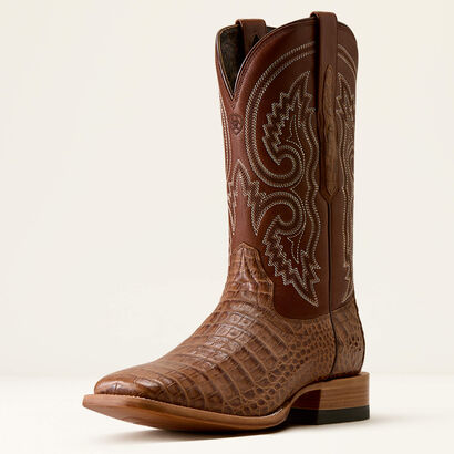 Classic Callen Wide Square Toe Western Boot 3-4 Front