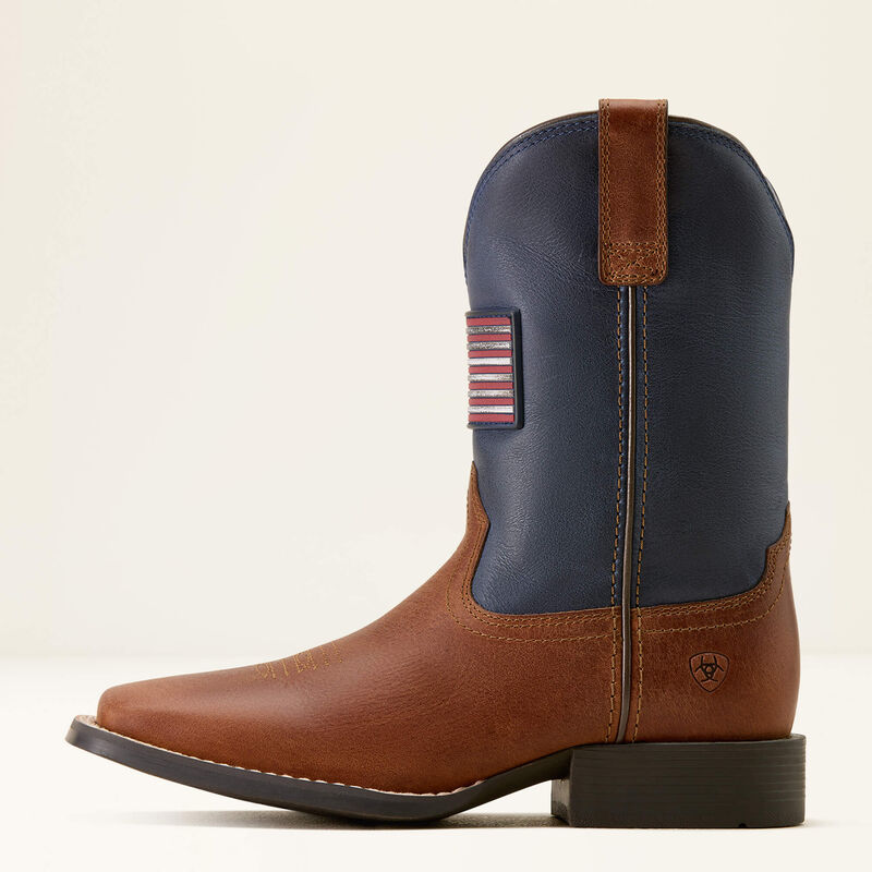 Freedom Rider Wide Square Toe Western Boot Side