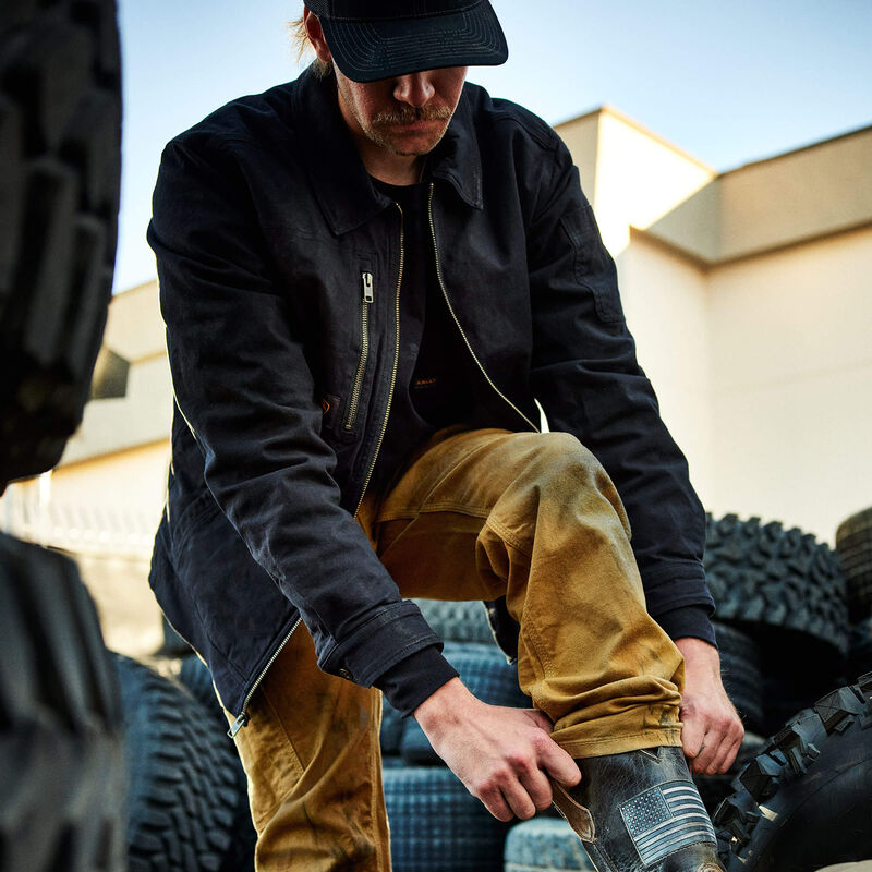 Rebar Made Tough Flannel Lined Shop Jacket Lifestyle