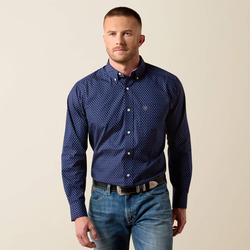 Wrinkle Free Wes Classic Fit Shirt Front