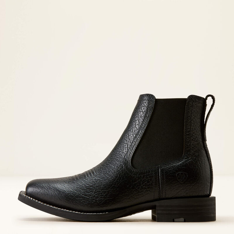 Western Big Rig Wide Square Toe Chelsea Boot Side