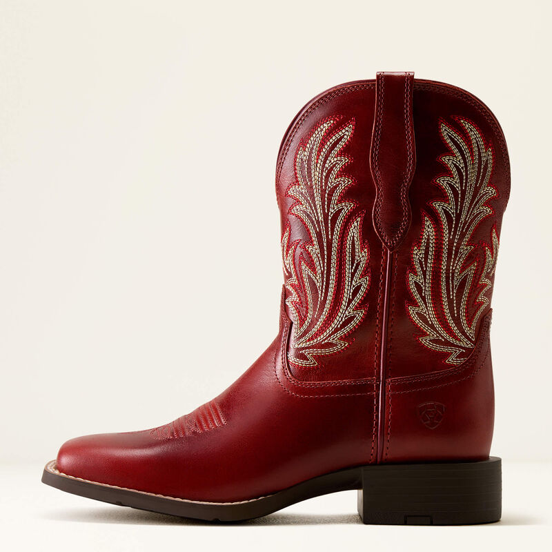 Round Up Filly Wide Square Toe Western Boot Side