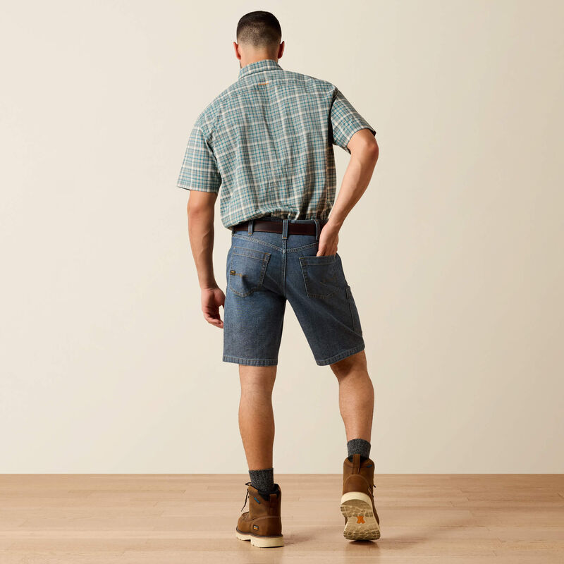 Rebar M4 Relaxed Denim 10" DuraStretch Shorts Back