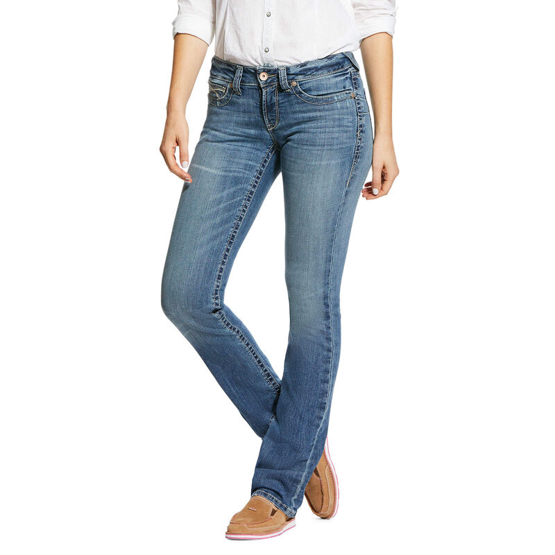 Ariat R.E.A.L. Mid Rise Stretch Whitney Stackable Straight Leg Jeans