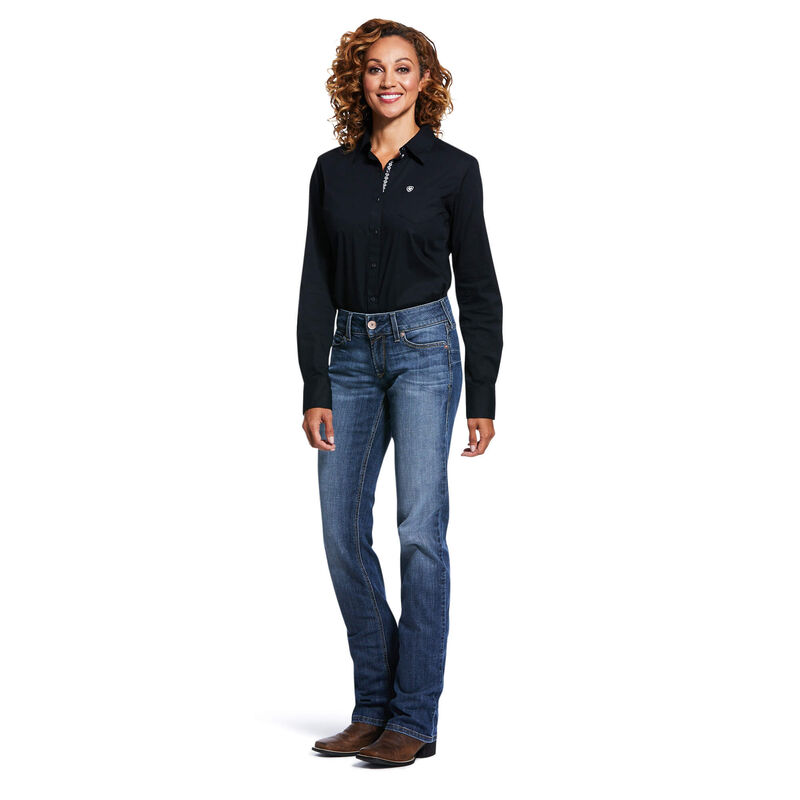 R.E.A.L. Mid Rise Stretch Brooke Stackable Straight Leg Jean