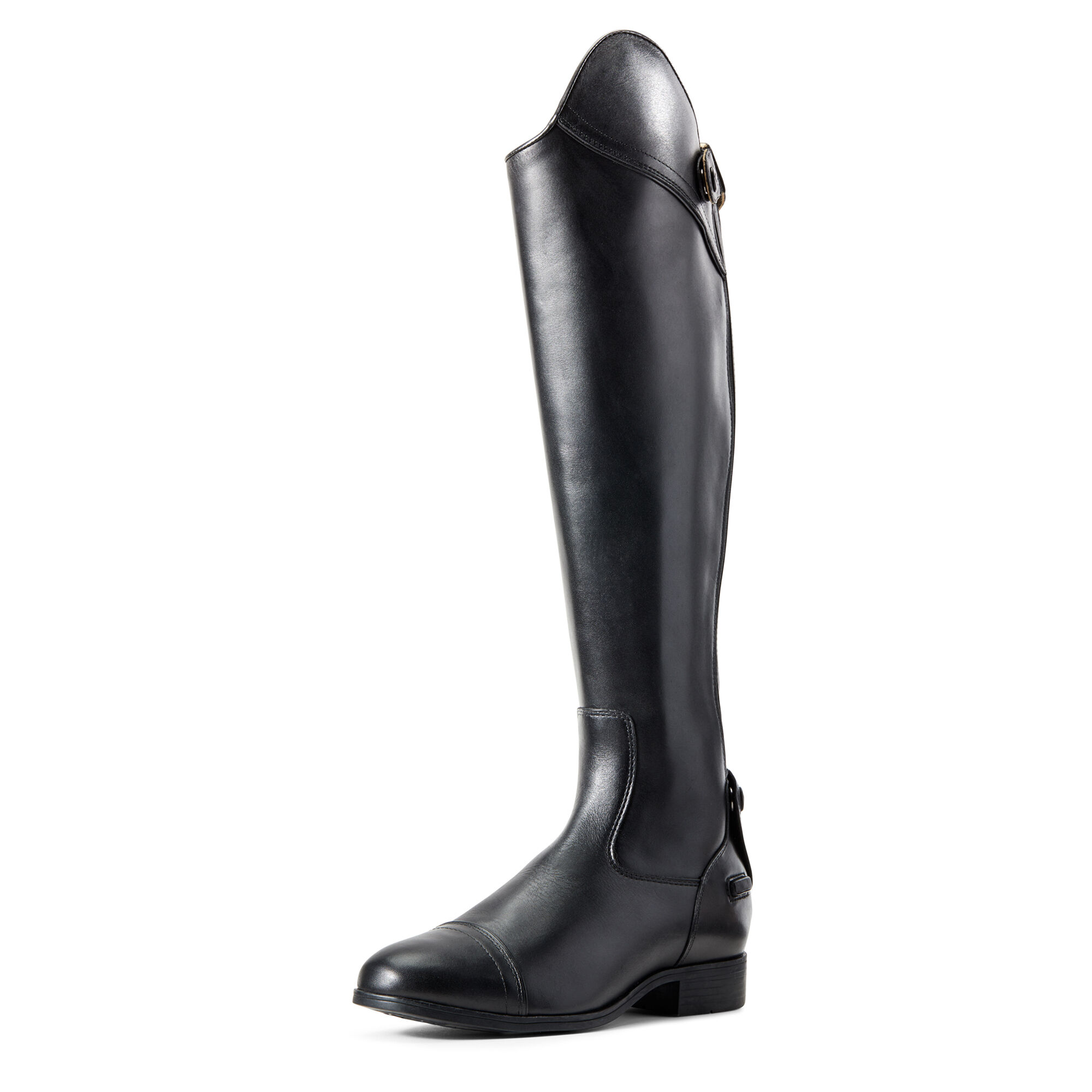 tall black leather dress boots