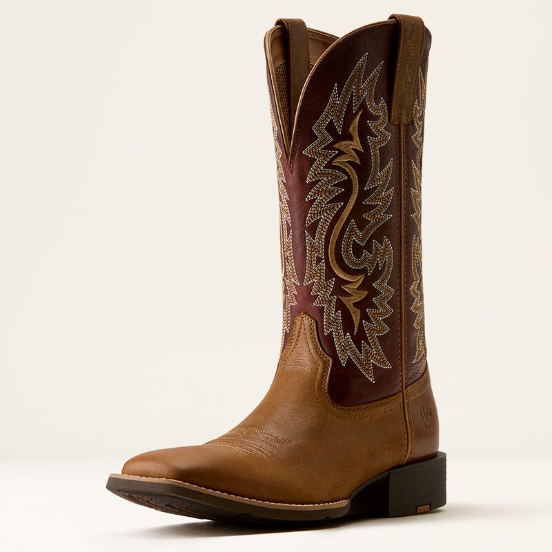 Sport Colter Wide Square Toe Western Boot 3-4 Front