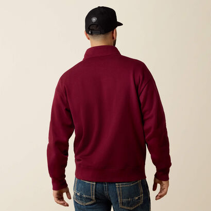 Holiday 1/4 Zip Sweatshirt Back