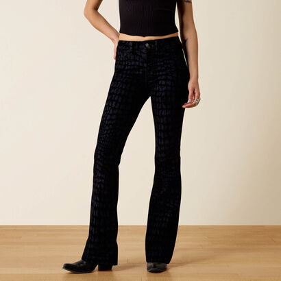 High Rise Midnight Luxe Slim Trouser Jeans Front