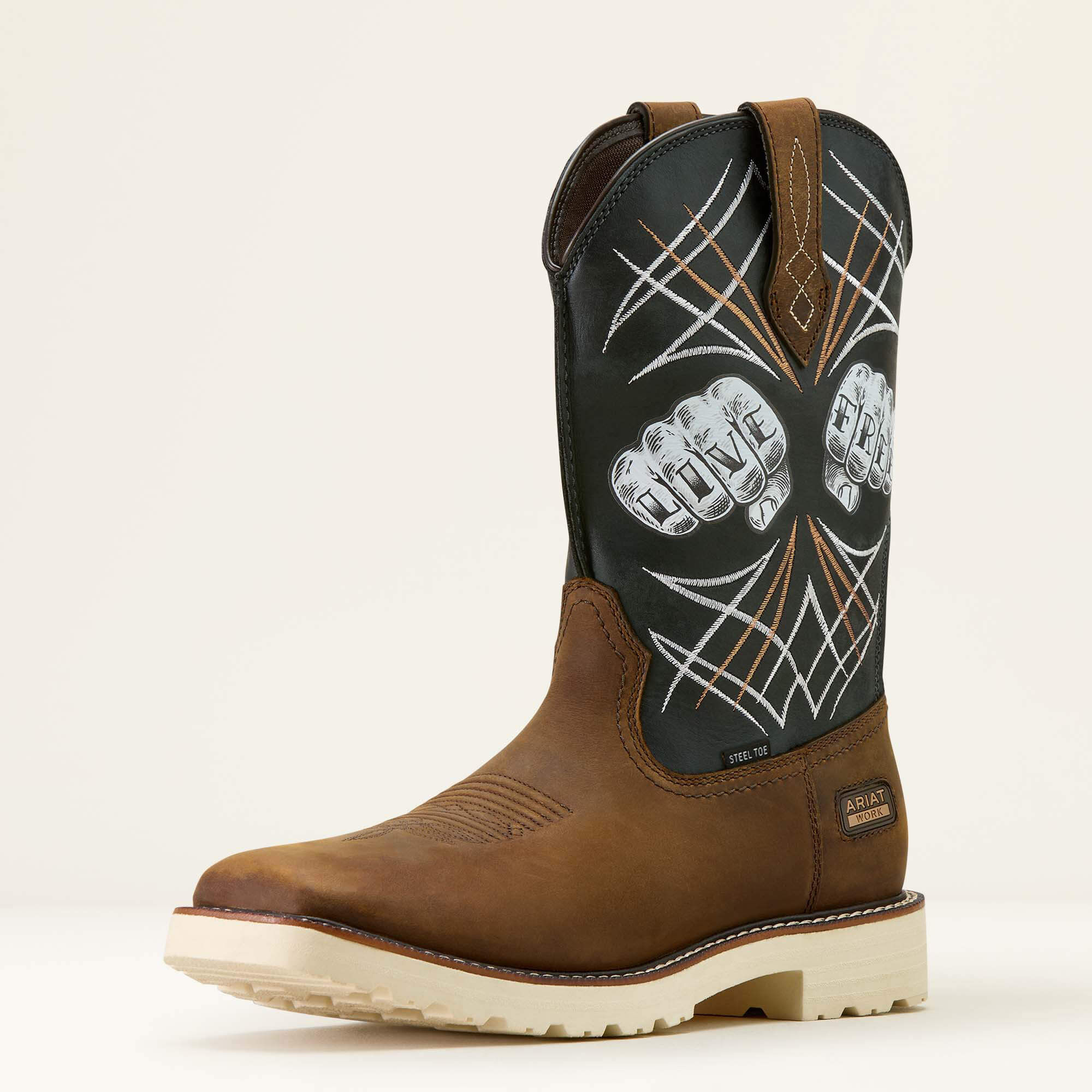 Activator Live Free Wide Square Toe Steel Toe Work Boot-Ariat