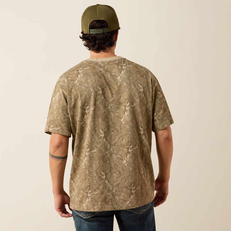 All Over Print Camo ToughStock Boxy T-Shirt Back