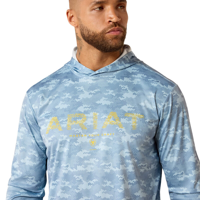 Rebar Sunblocker Printed Craft Hooded Long Sleeve T-Shirt 01