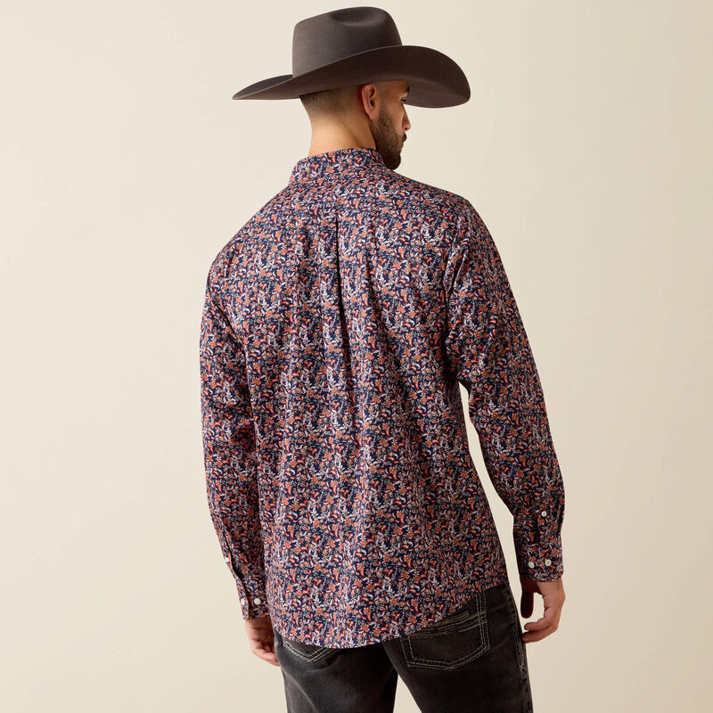 Wrinkle Free Ward Classic Fit Shirt Back