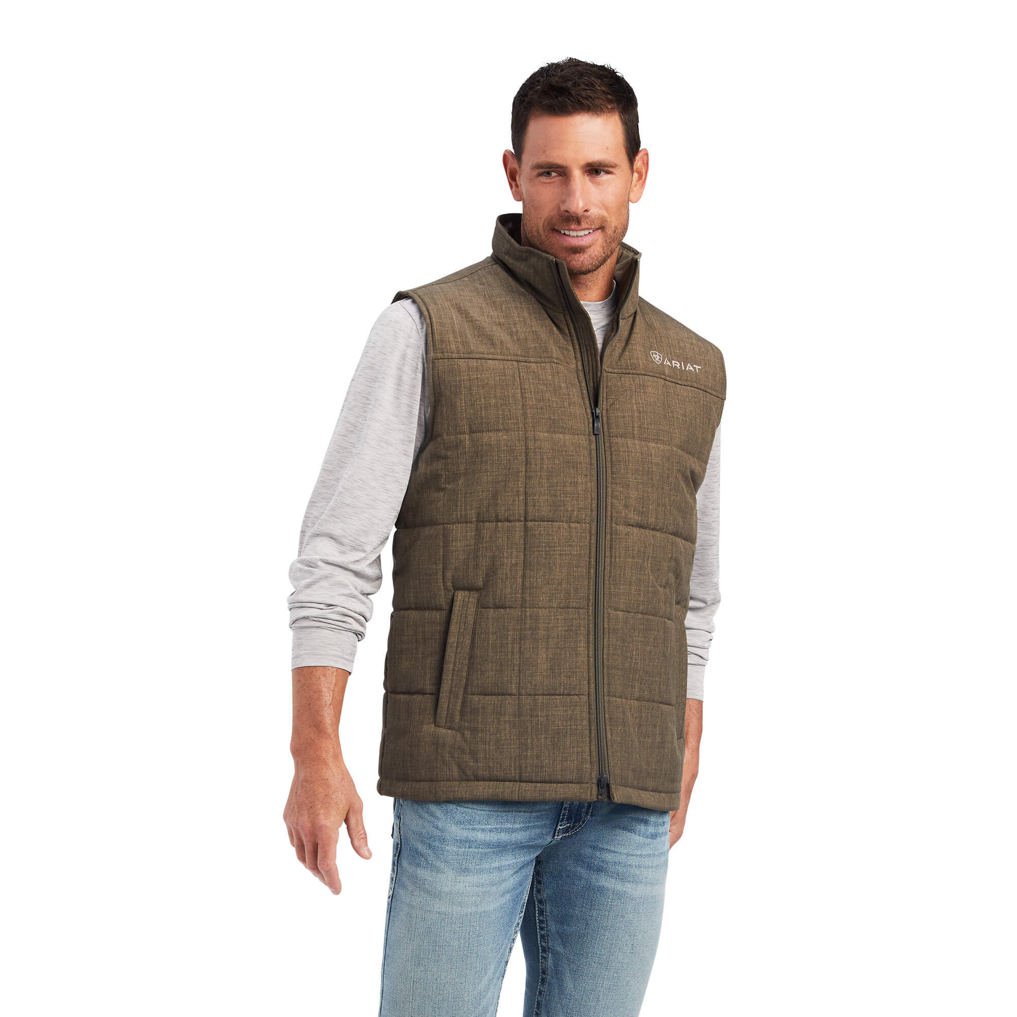 Ariat crius on sale vest coffee bean