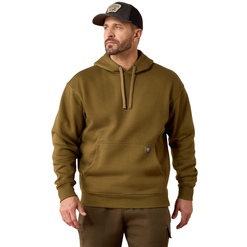 Rebar Workman Bearded Skull Hoodie Back