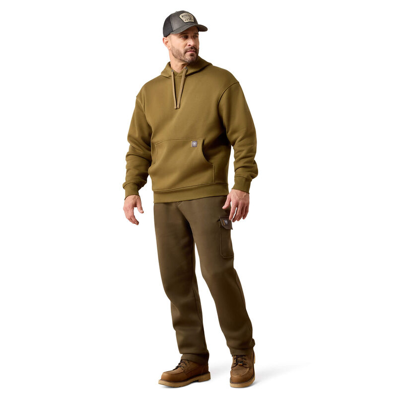Rebar Workman Bearded Skull Hoodie Full