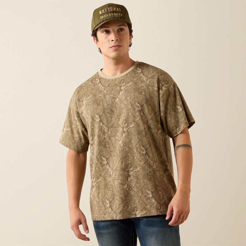 All Over Print Camo ToughStock Boxy T-Shirt Front