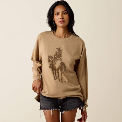 Canvas Oversized Long Sleeve T-Shirt Front