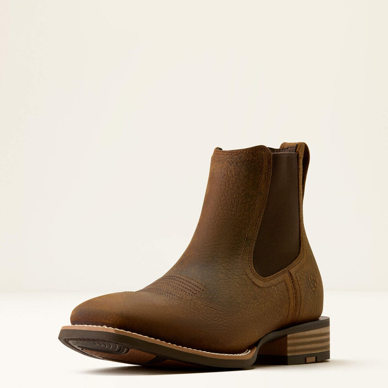 Western Big Rig Wide Square Toe Chelsea Boot 3-4 Front