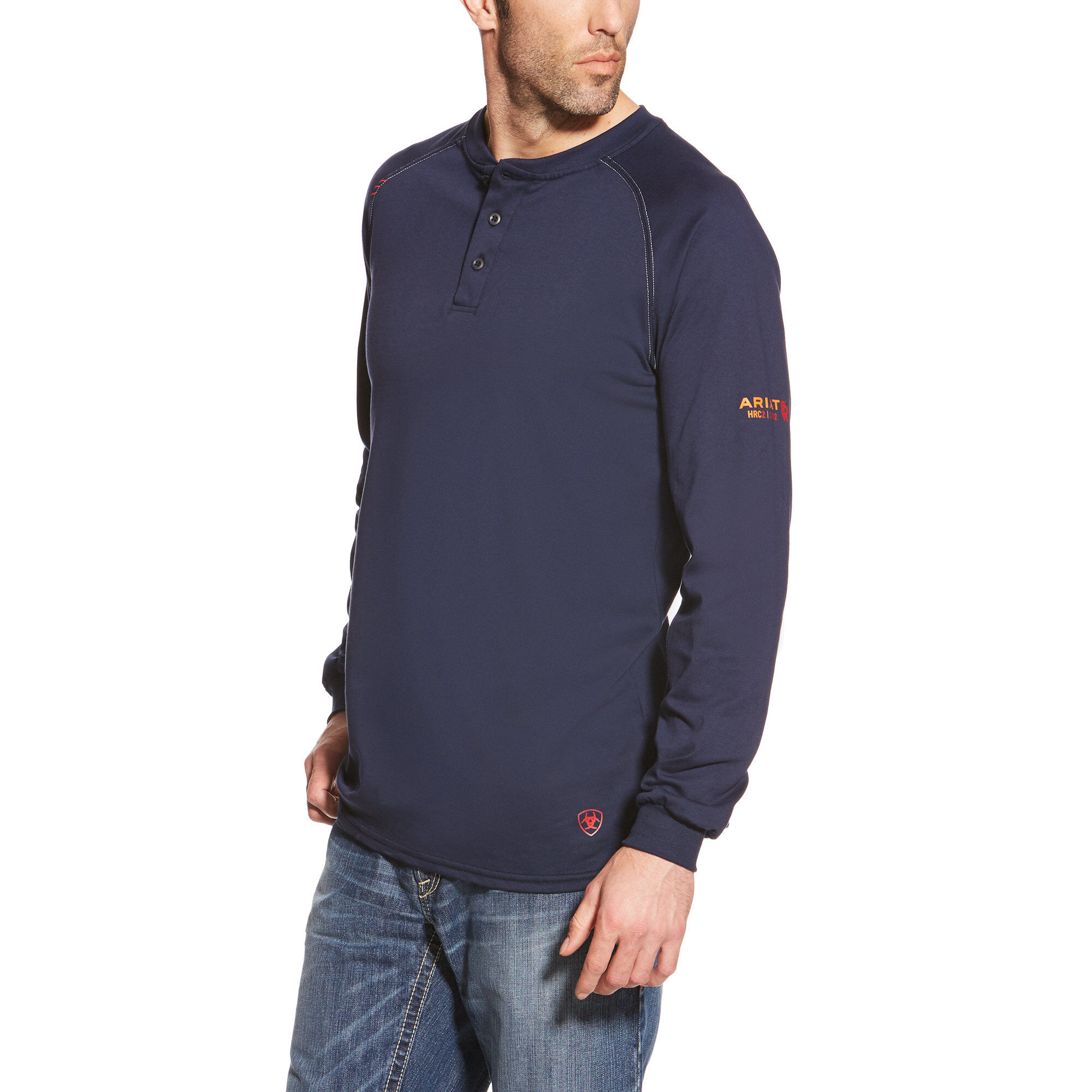ARIAT Mens Flame Resistant Long Sleevehenley Shirt 