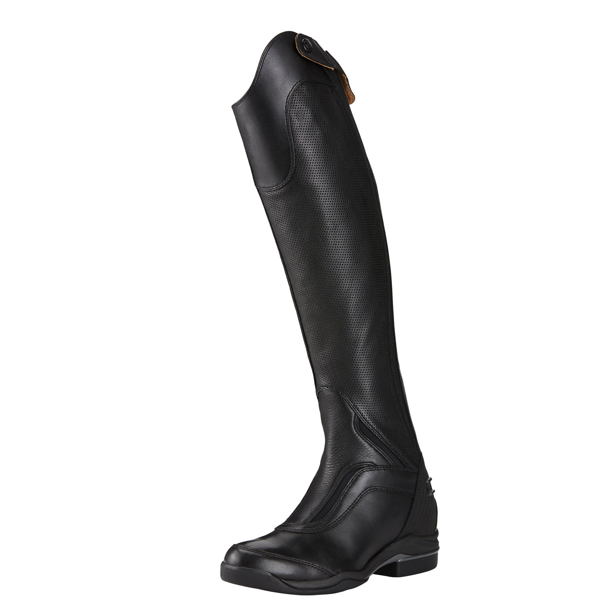 Women's V SPORT TALL ZIP Boots in Allover Black Leather  Slim Short by Ariat