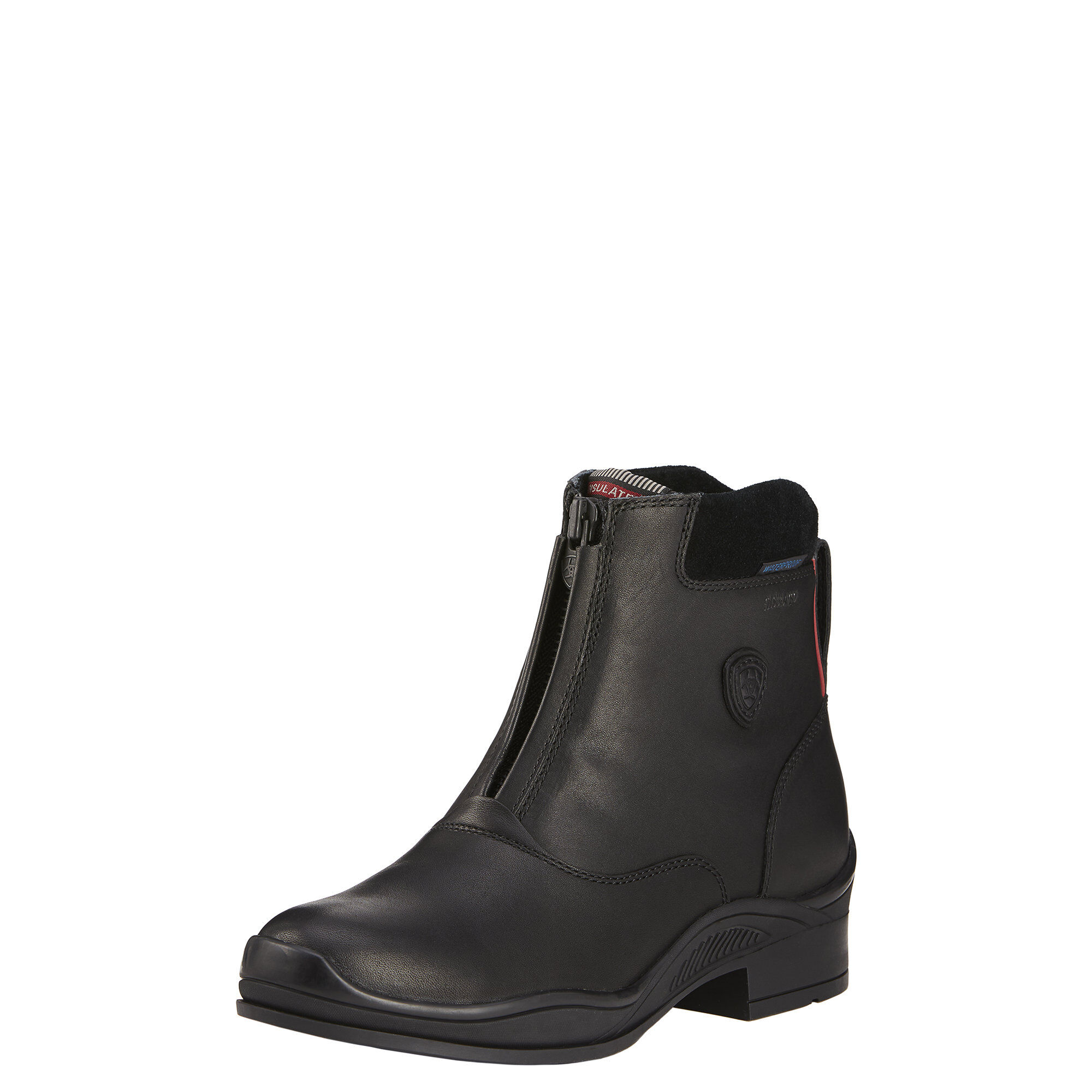 Women's Extreme Zip Paddock Waterproof Insulated Paddock Boots in Black Leather  by Ariat