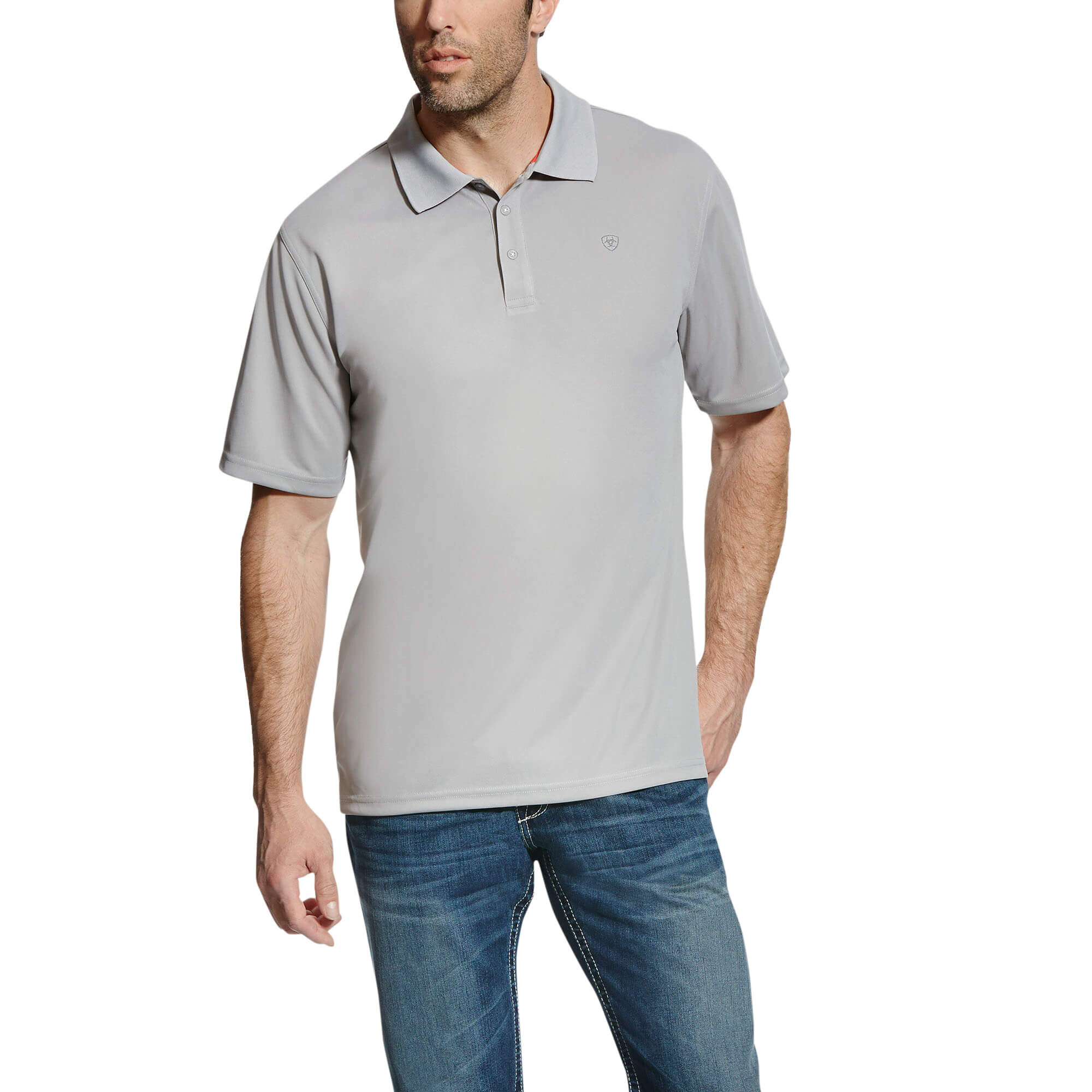 Ariat® Men's Pique TEK Short Sleeve Blackberry Wine Polo Shirt 10034971