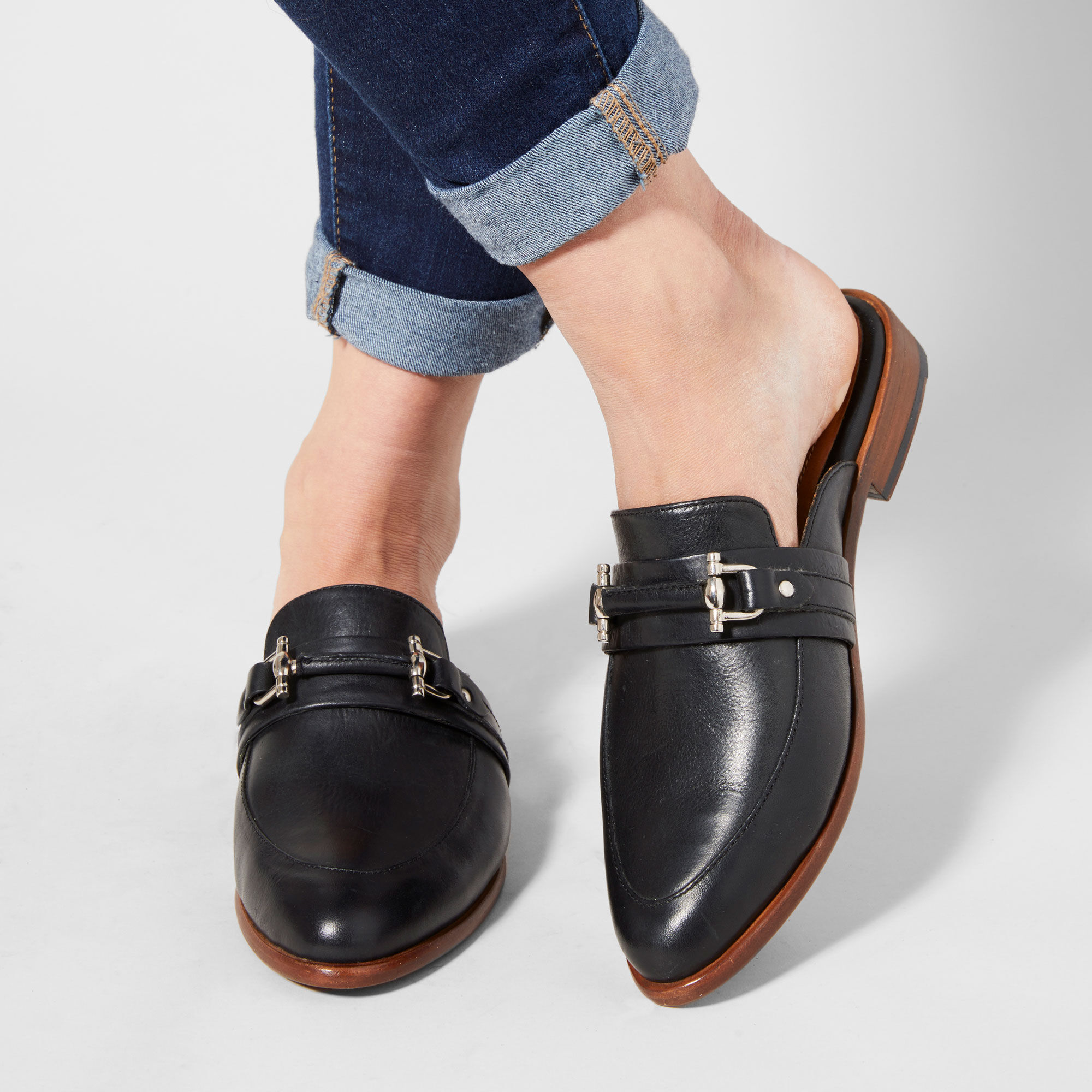 suede mule shoes