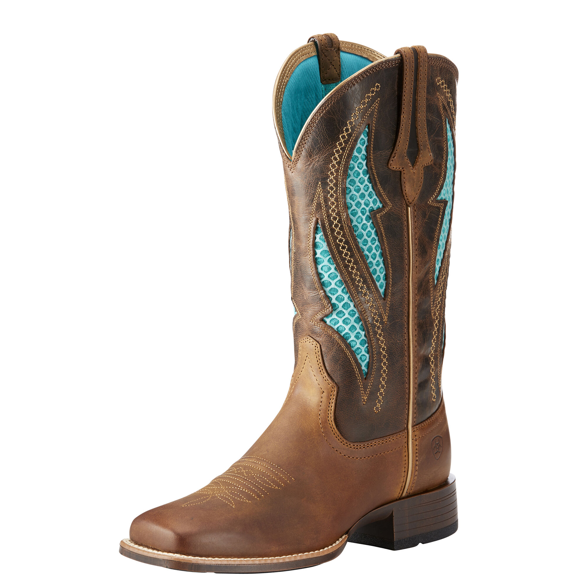 Women's VentTEK Ultra Western Boots in Distressed Brown Leather  by Ariat