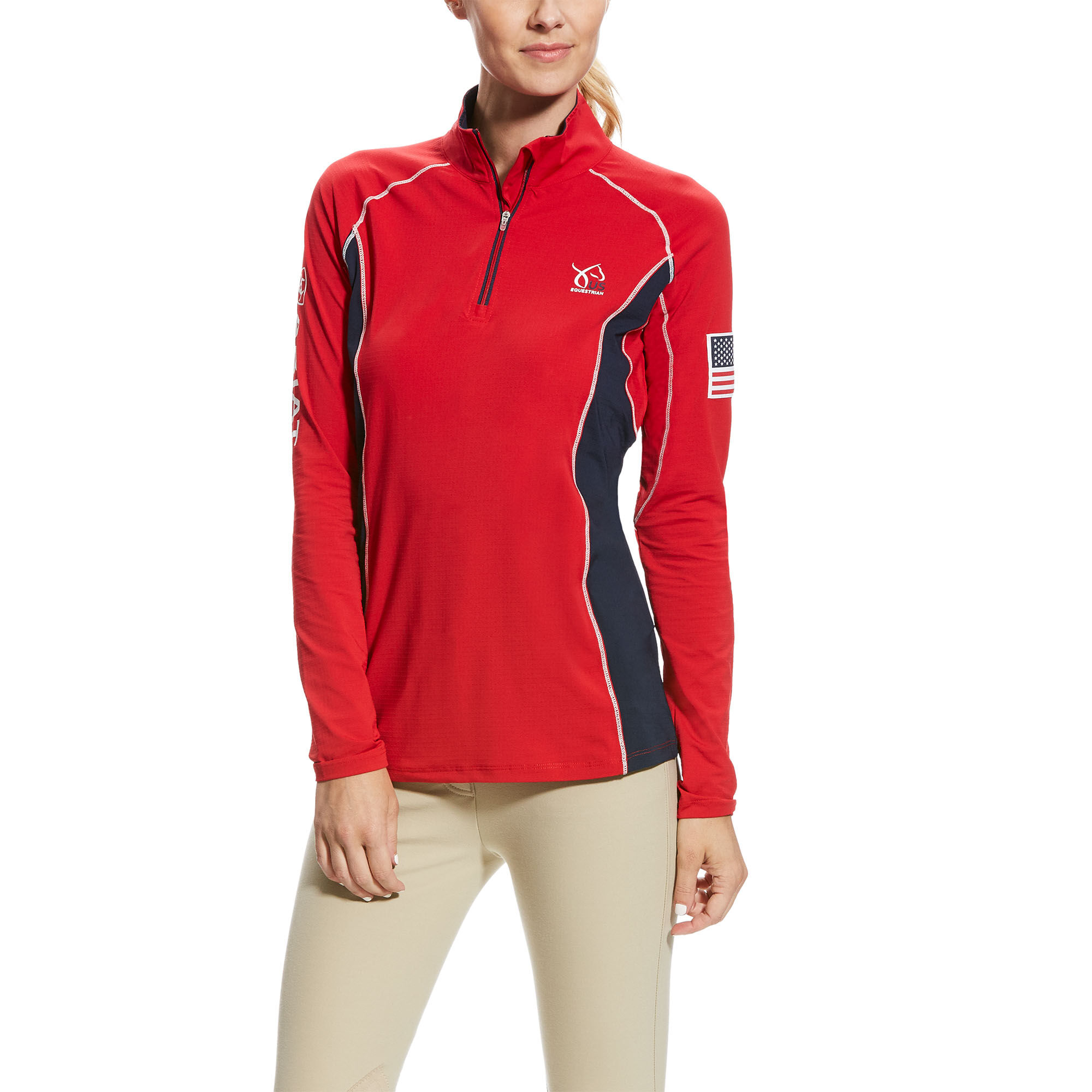 USEF Tri Factor 1/4 Zip Baselayer | Ariat
