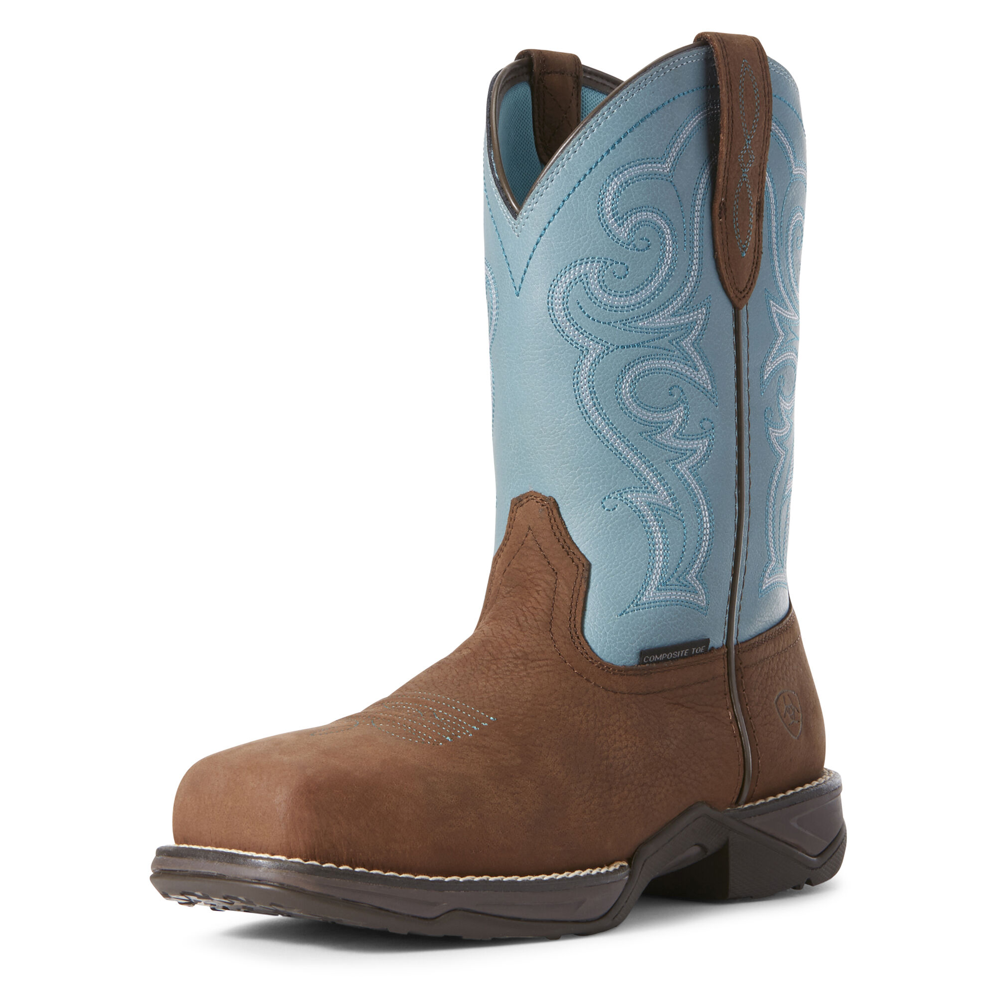 Women's Anthem Composite Toe Work Boots in Latigo Brown Leather  by Ariat