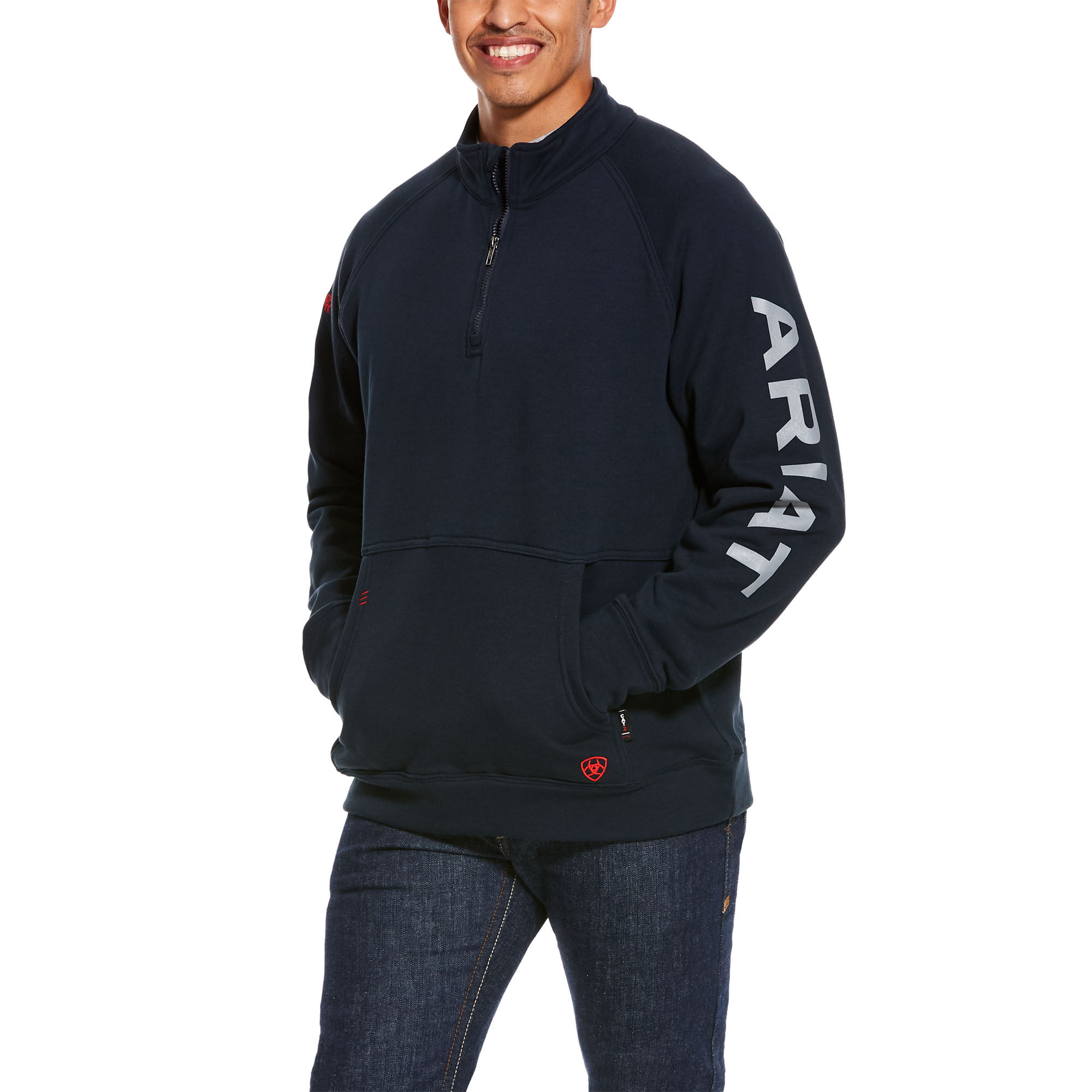 Men's Flame-Resistant Primo Fleece Logo 1/4 Zip Sweater in