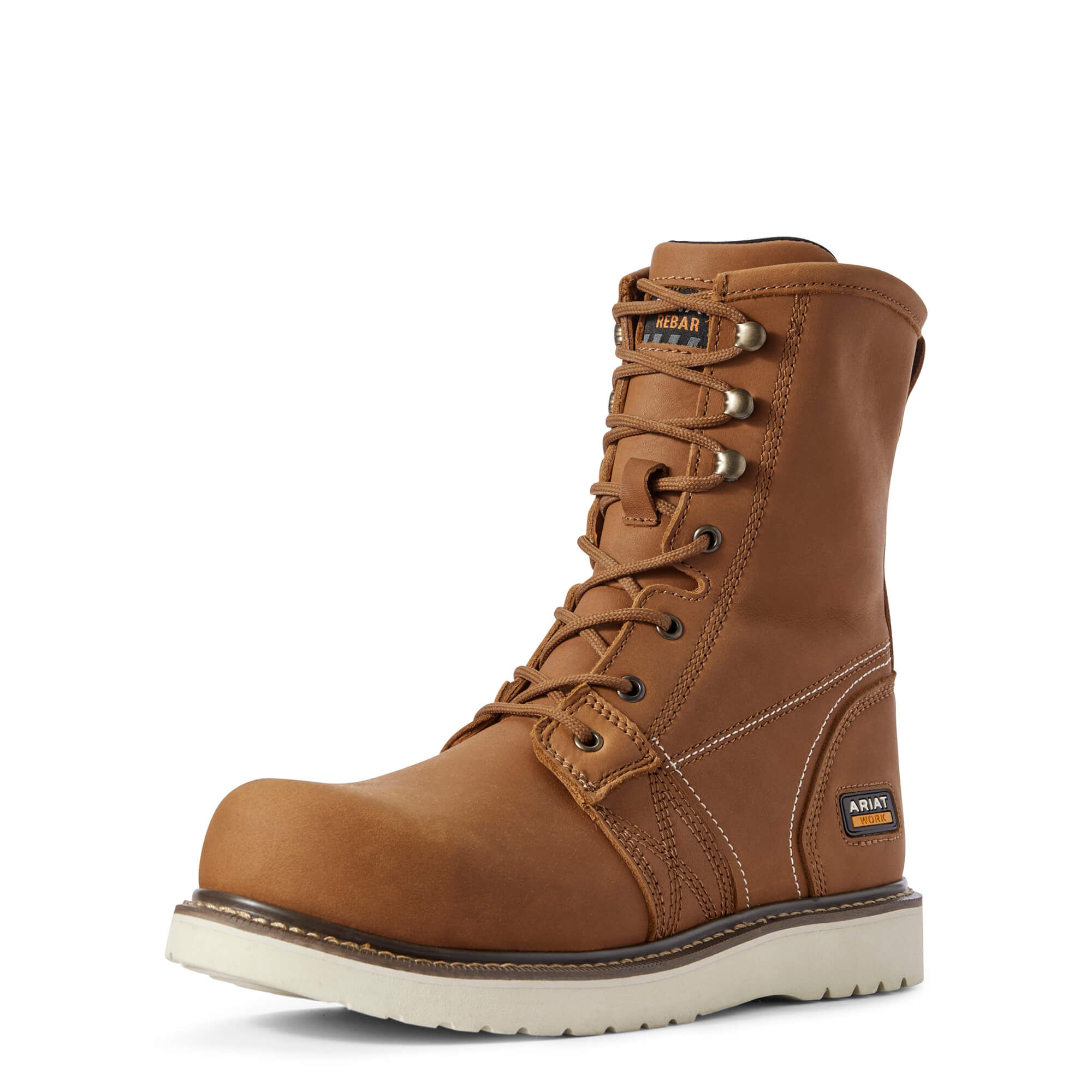 8 wedge sole work boots