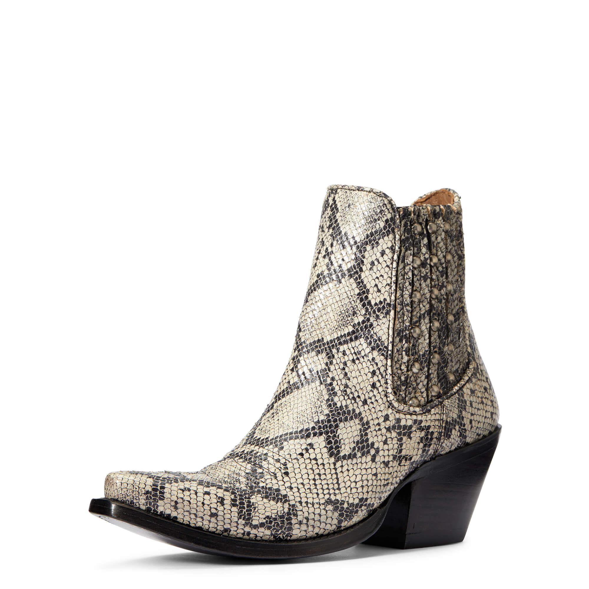 Women's Eclipse Western Boots in Black White Snake Leather  by Ariat