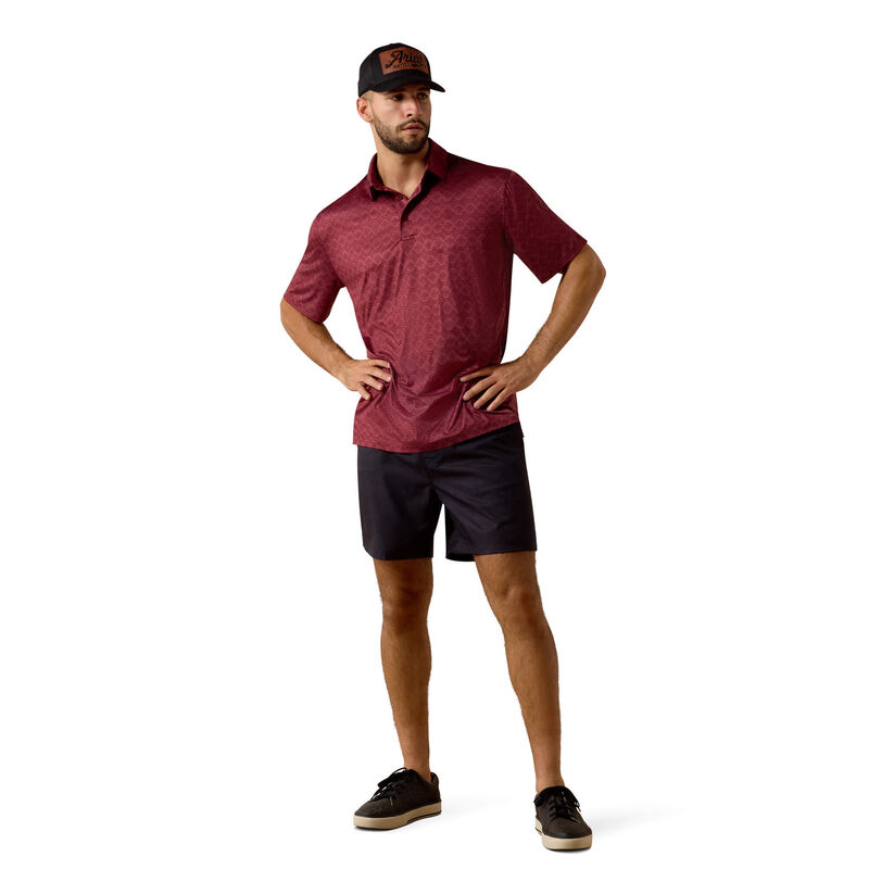 All Over Print Heathered Classic Fit Polo Full