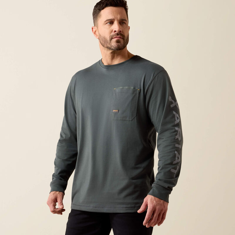 Rebar Workman Bolt Skull T-Shirt Back