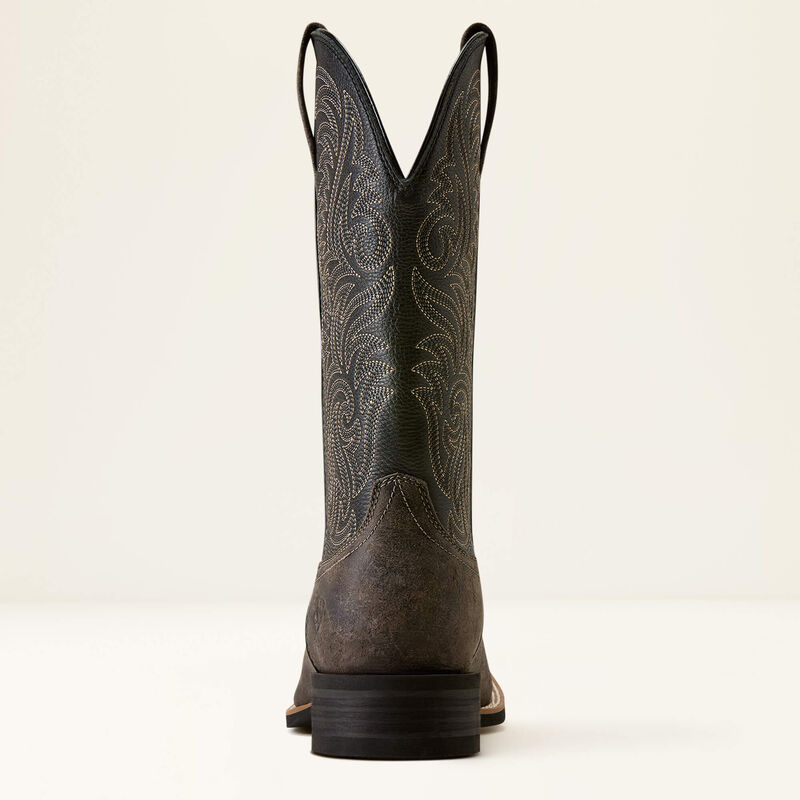 Arrowrock Wide Square Toe Cowboy Boot Heel