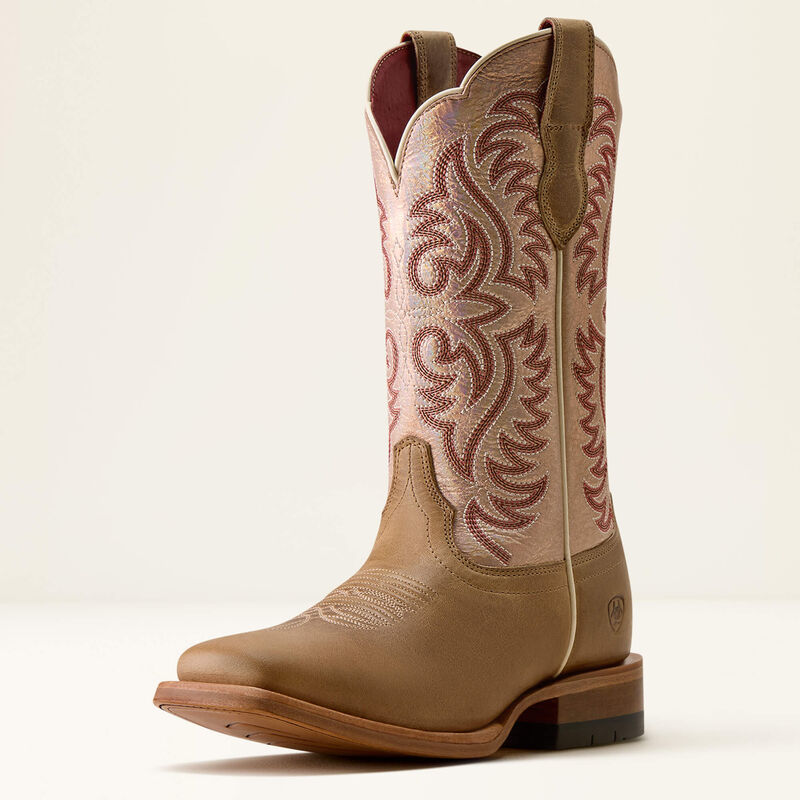 Frontier Drift Wide Square Toe Western Boot 3-4 Front