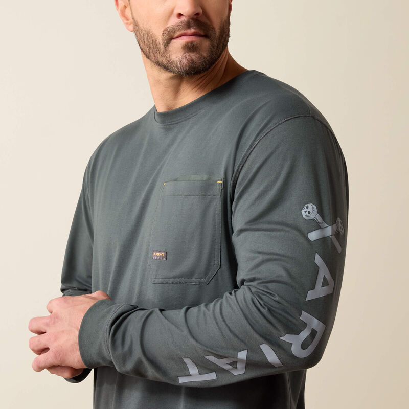 Rebar Workman Bolt Skull T-Shirt 02