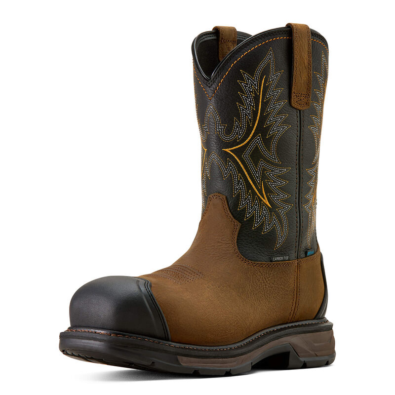 WorkHog XT Waterproof Wide Square Toe Carbon Toe Work Boot 3-4 Front