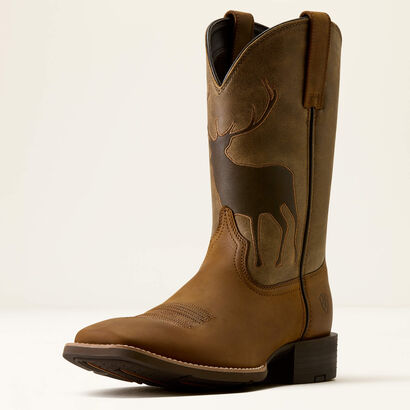 Sport Trail Cam Wide Square Toe Cowboy Boot 3-4 Front