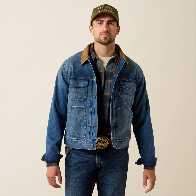 Flannel Lined Trucker Jacket Front