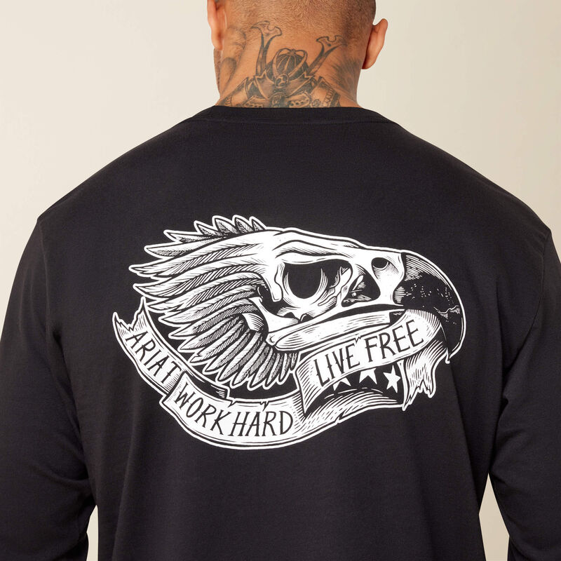 Rebar Cotton Strong Eagle Skull Long Sleeve T-Shirt 03